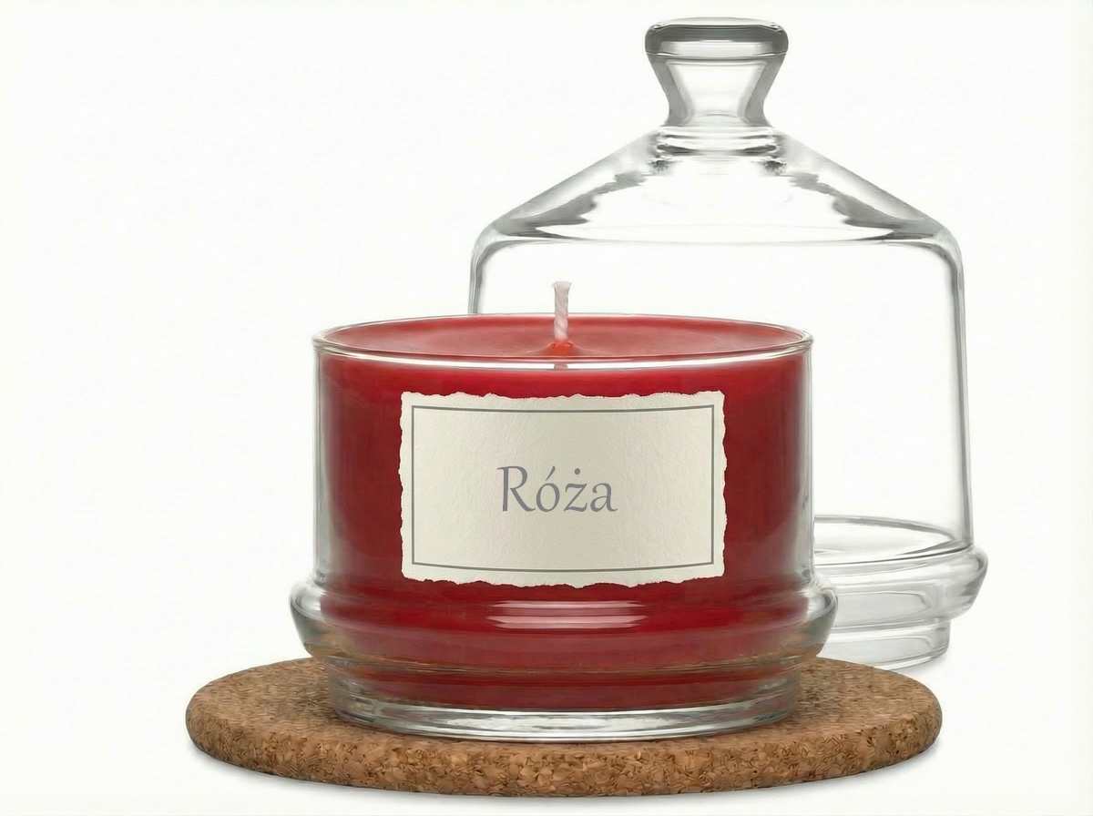 Świeca Zapachowa 280ml JAŚMIN w Szkle | Świeca Sojowa, Czas palenia: ok. 85h, HANDMADE | z Korkową Podkładką, Seria: Glass 280ml - obrazek 3